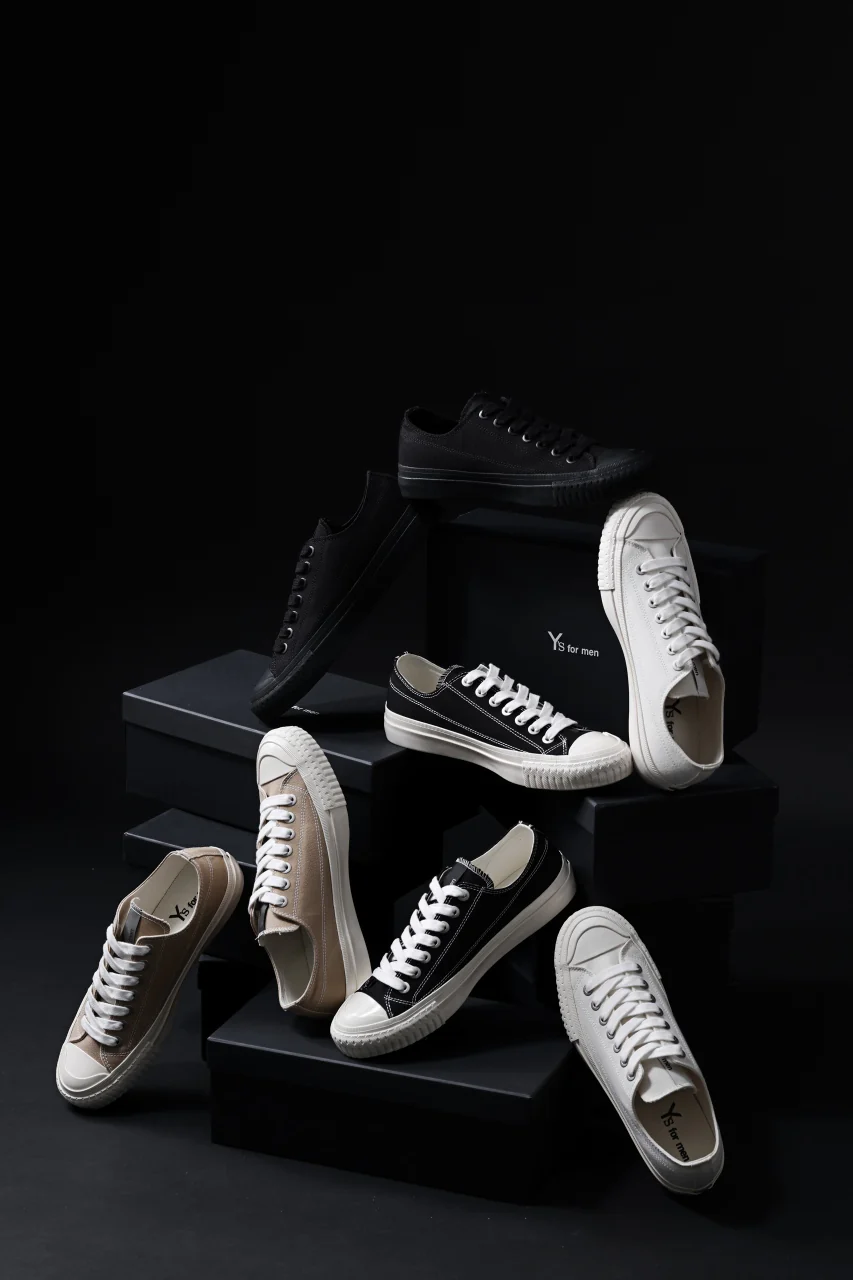 Y's for men LOW TOP SNEAKER / COTTON CANVAS (WHITE) - Image 28