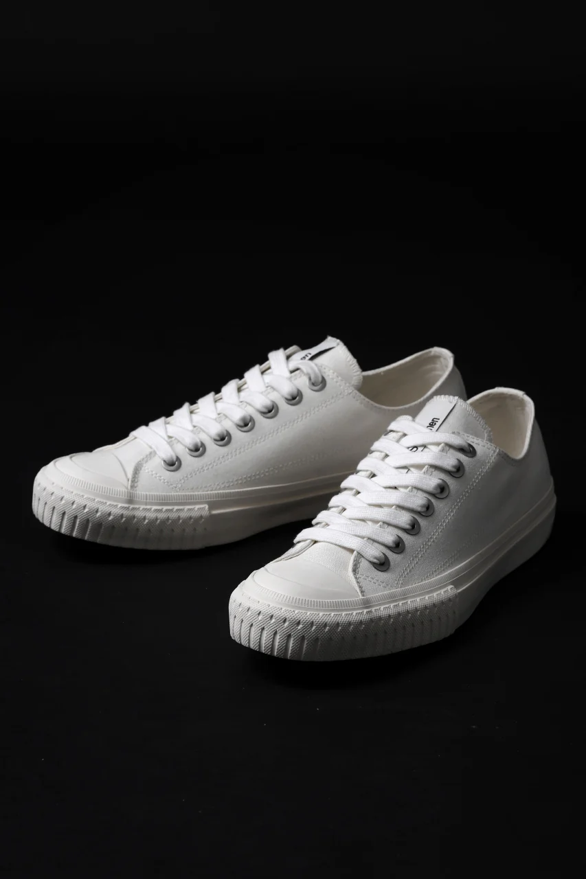Y's for men LOW TOP SNEAKER / COTTON CANVAS (WHITE) - Image 4