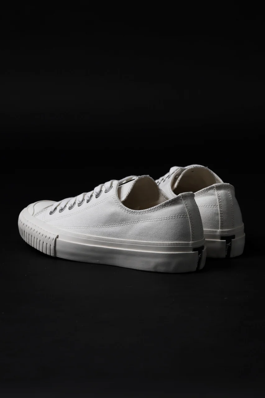 Y's for men LOW TOP SNEAKER / COTTON CANVAS (WHITE) - Image 8