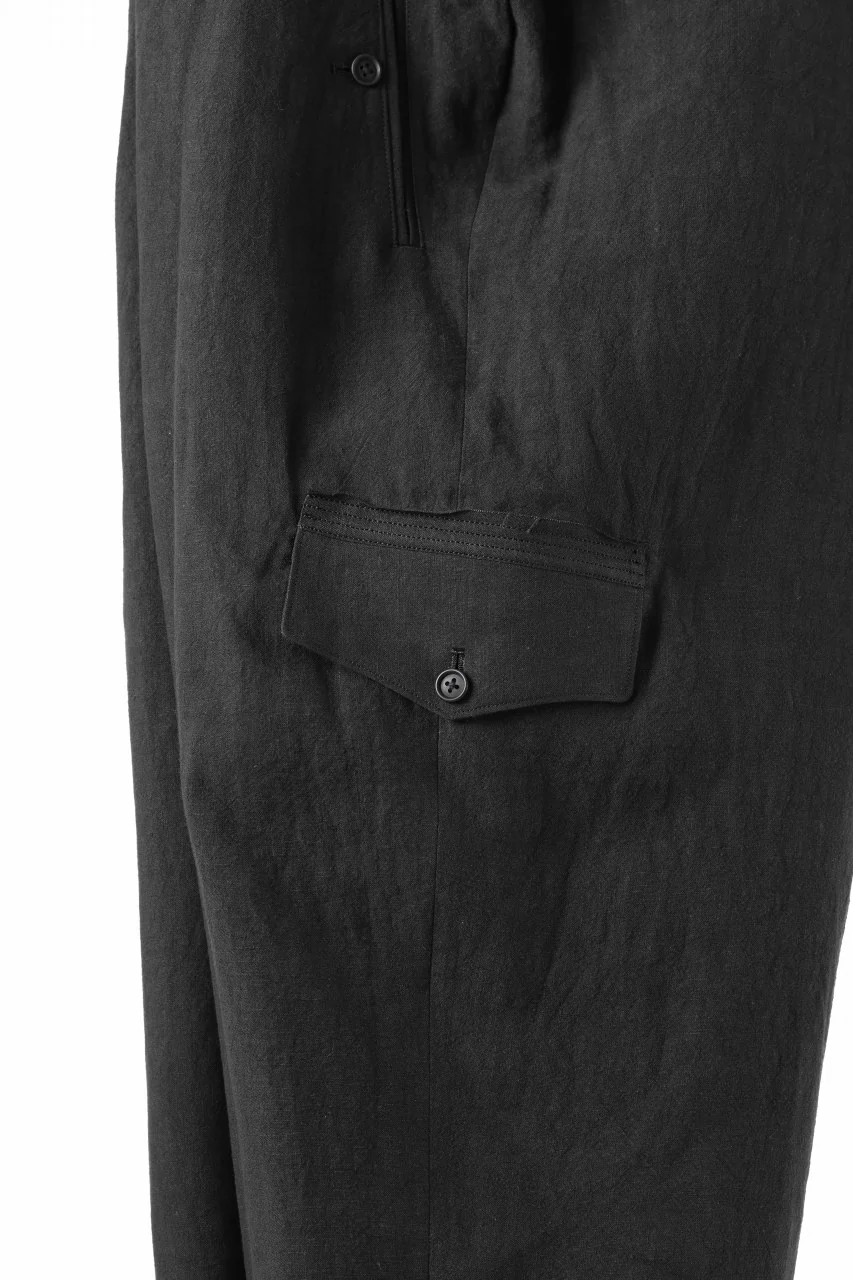 Y's for men MILITARY DETAIL PANTS / 40 LINEN (BLACK) - Image 11