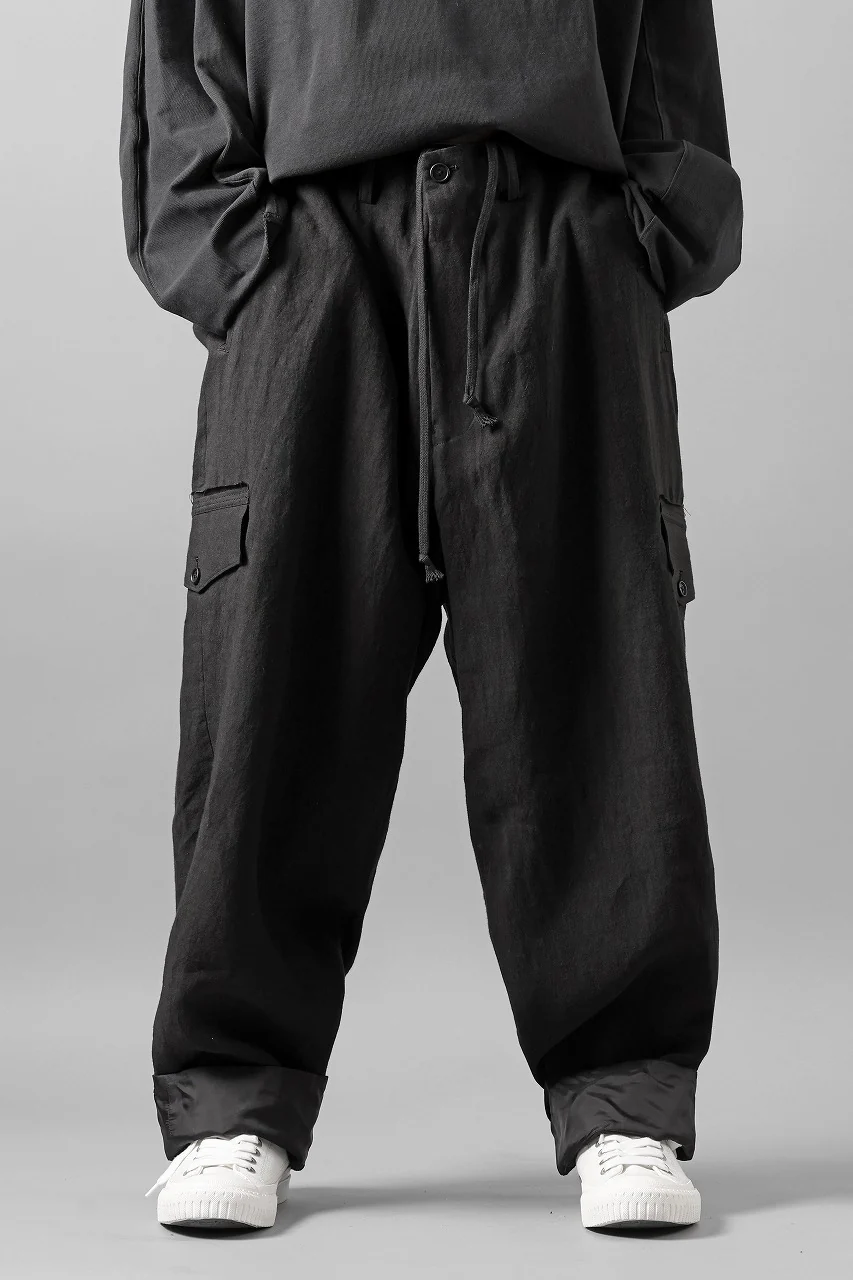 Y's for men MILITARY DETAIL PANTS / 40 LINEN (BLACK) - Image 14