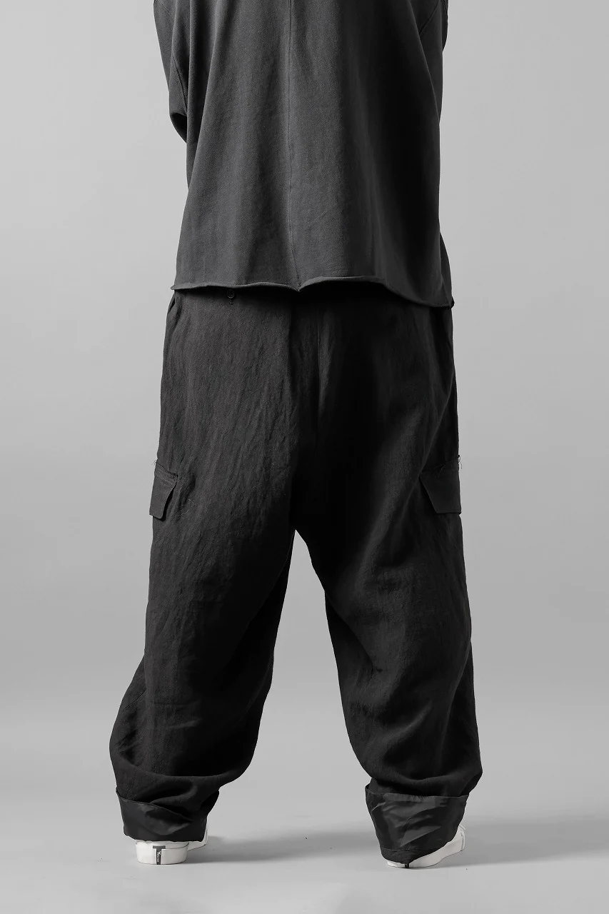 Y's for men MILITARY DETAIL PANTS / 40 LINEN (BLACK) - Image 19