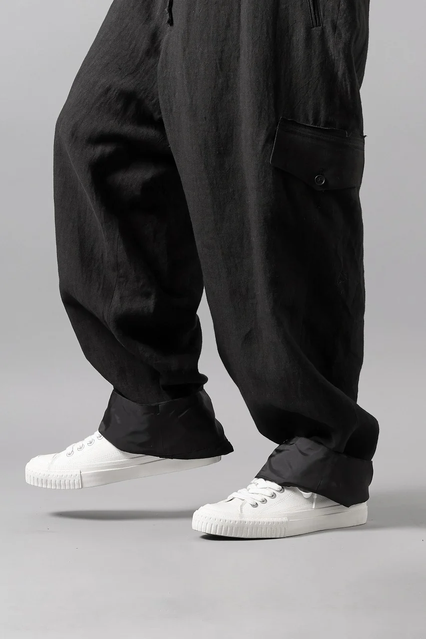Y's for men MILITARY DETAIL PANTS / 40 LINEN (BLACK) - Image 22