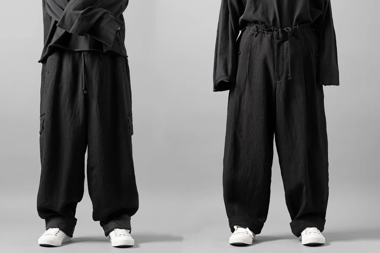 Y's for men MILITARY DETAIL PANTS / 40 LINEN (BLACK) - Image 24