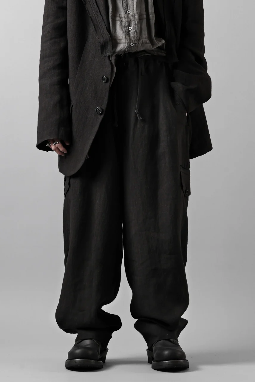 Y's for men MILITARY DETAIL PANTS / 40 LINEN (BLACK) - Image 25