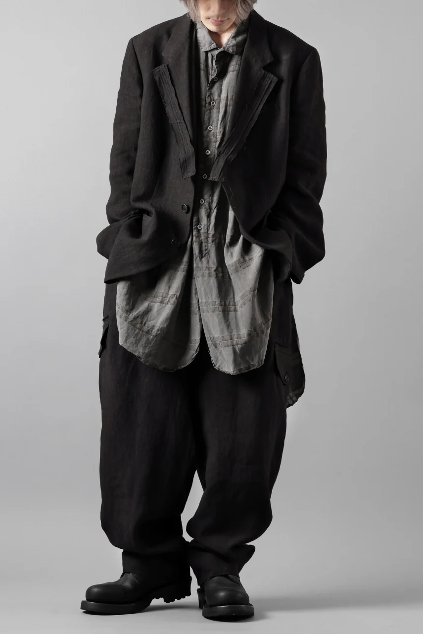 Y's for men MILITARY DETAIL PANTS / 40 LINEN (BLACK) - Image 29