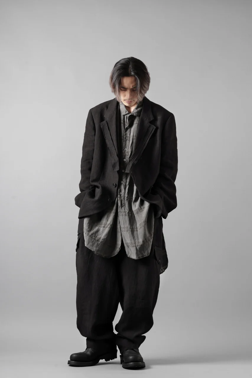 Y's for men MILITARY DETAIL PANTS / 40 LINEN (BLACK) - Image 34