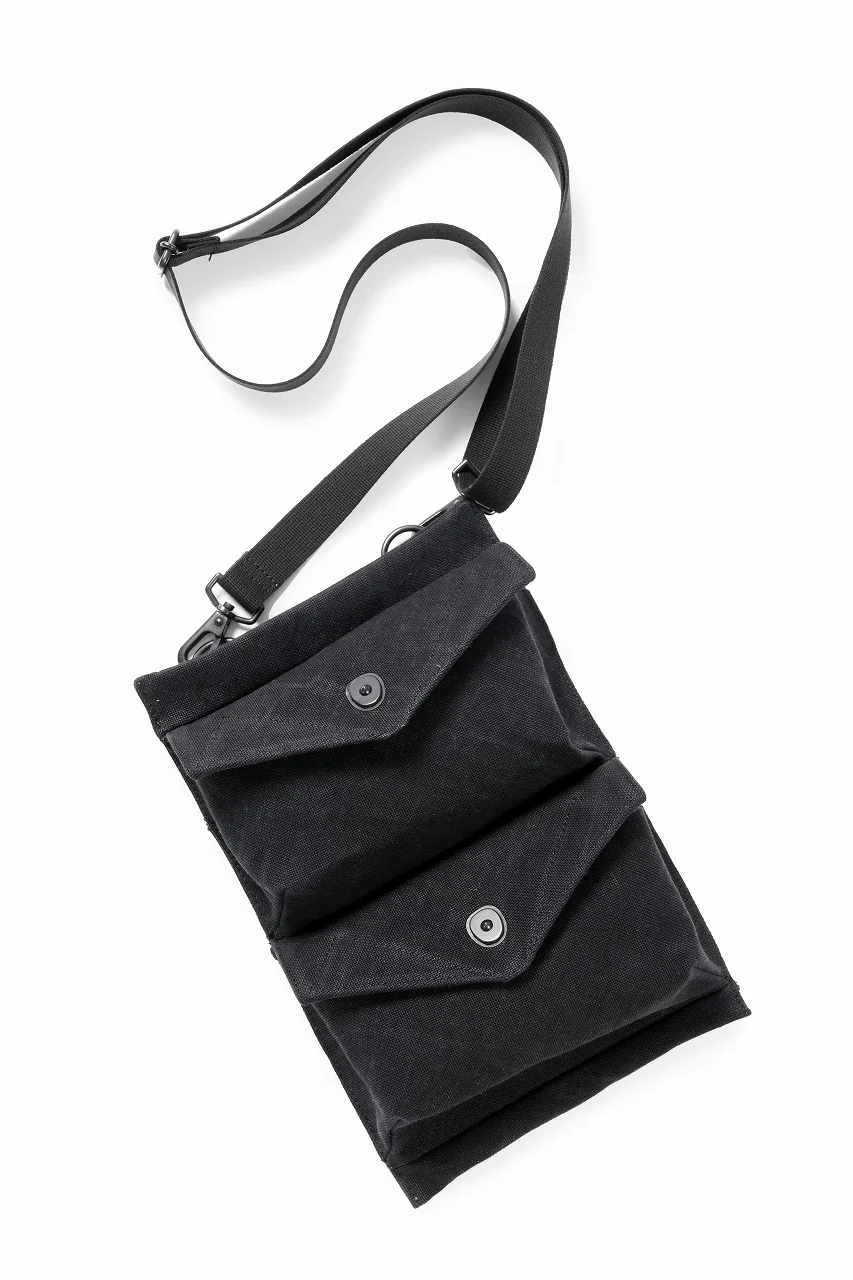 Y's for men MILITARY SACOCHE / C6 BIO CANVAS (BLACK) - Image 3
