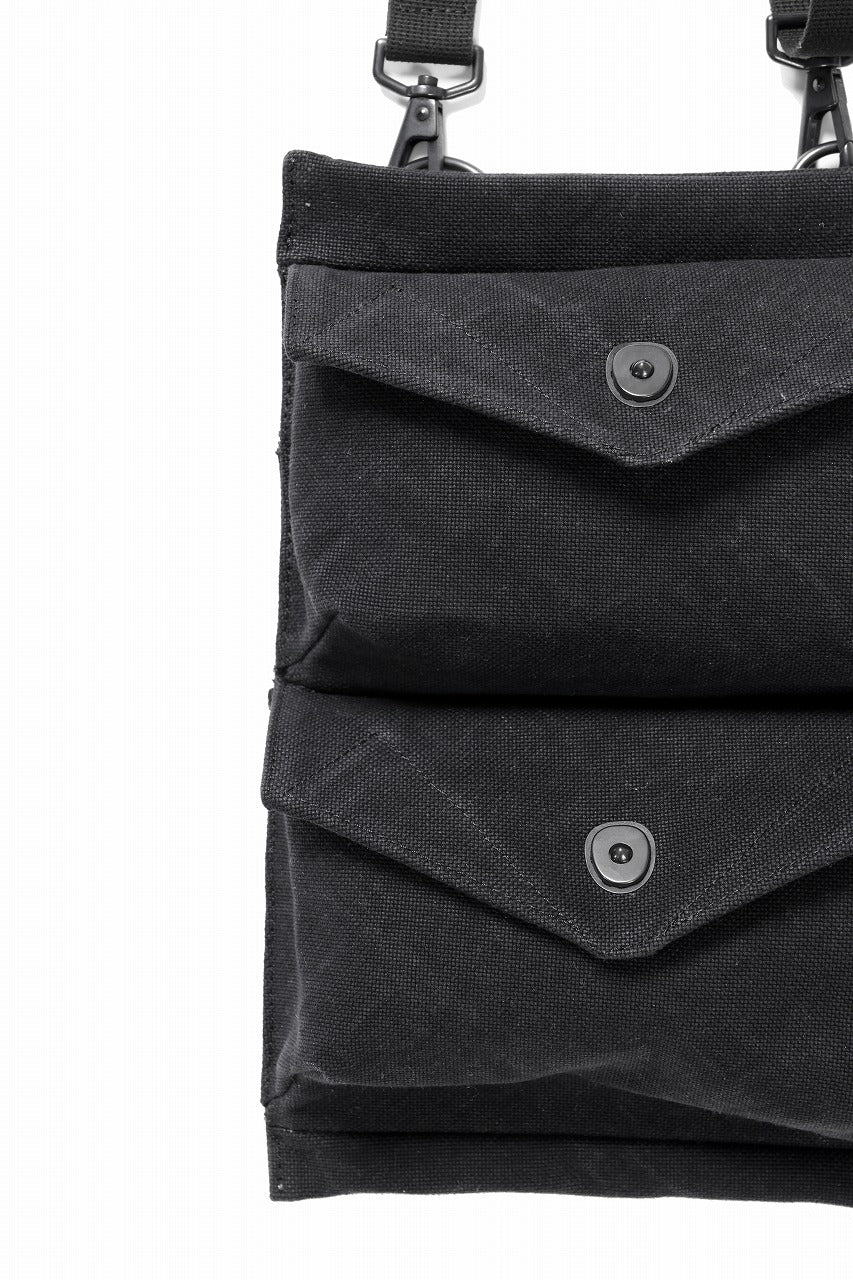 Y's for men MILITARY SACOCHE / C6 BIO CANVAS (BLACK) - Image 5