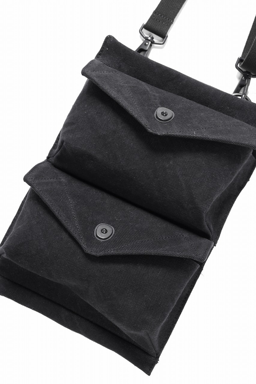 Y's for men MILITARY SACOCHE / C6 BIO CANVAS (BLACK) - Image 6
