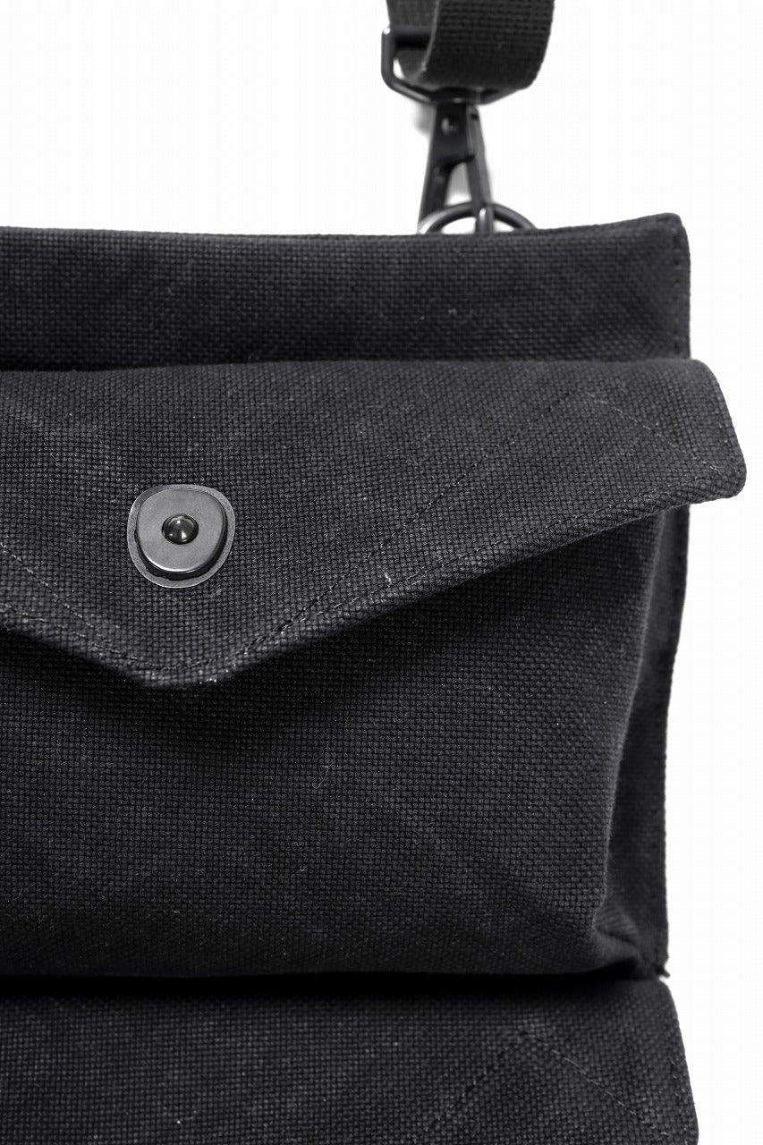 Y's for men MILITARY SACOCHE / C6 BIO CANVAS (BLACK) - Image 8