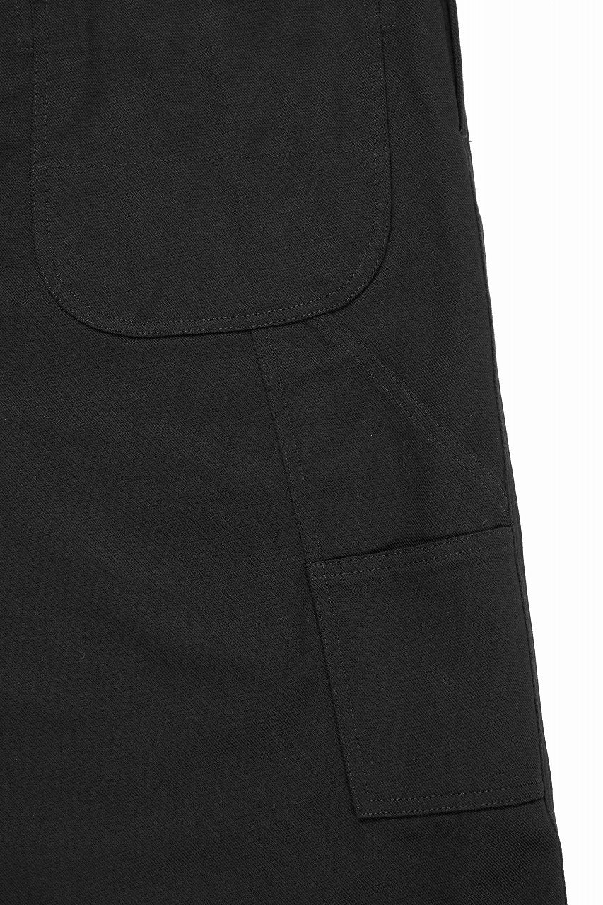 Y's for men PAINTER PANTS / 10S KATSURAGI COTTON (BLACK) - Image 9