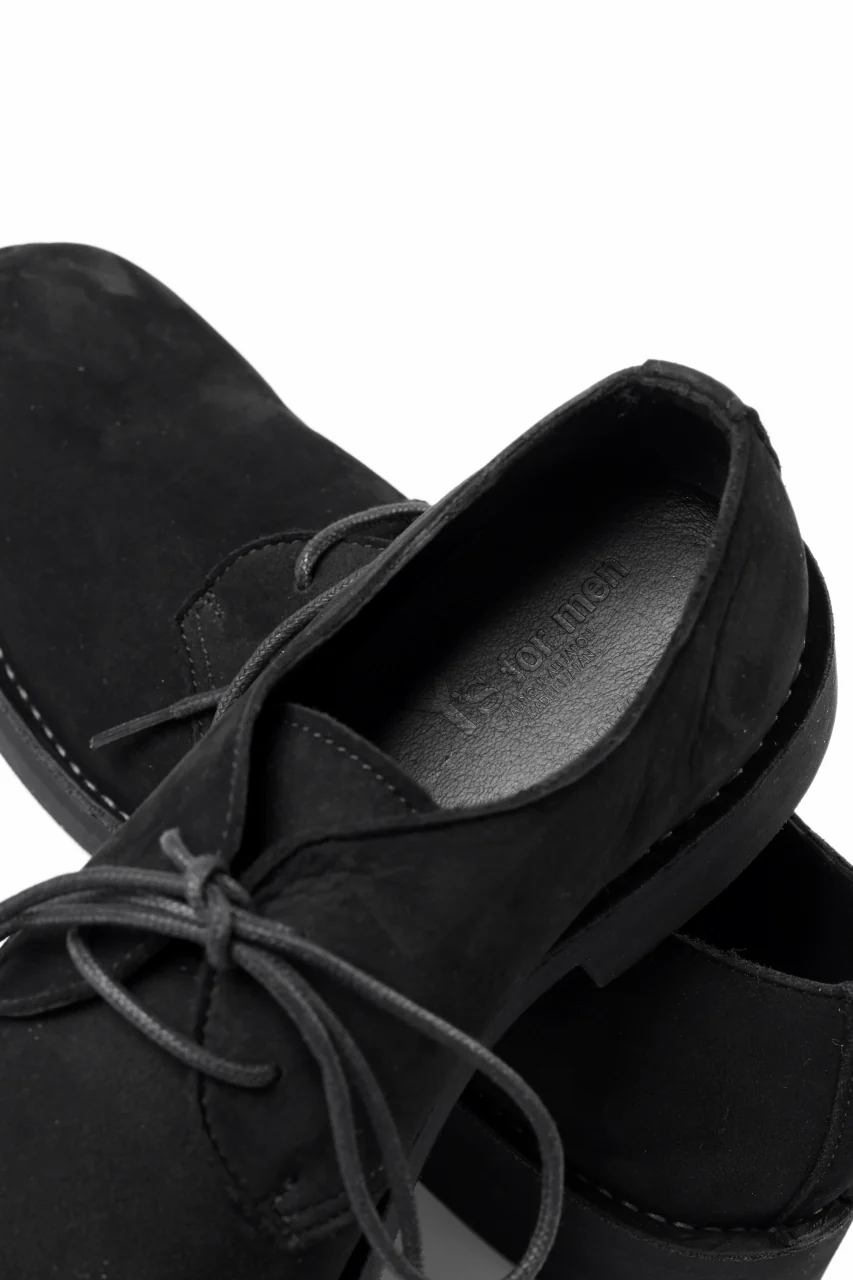 Y's for men PLAIN TOE SHOES / NUBUCK LEATHER (BLACK) - Image 13