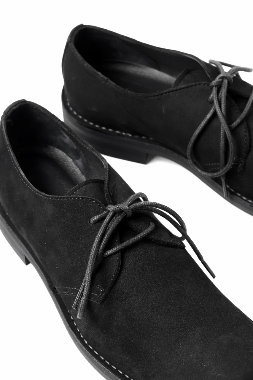 Y's for men PLAIN TOE SHOES / NUBUCK LEATHER (BLACK) - Image 14