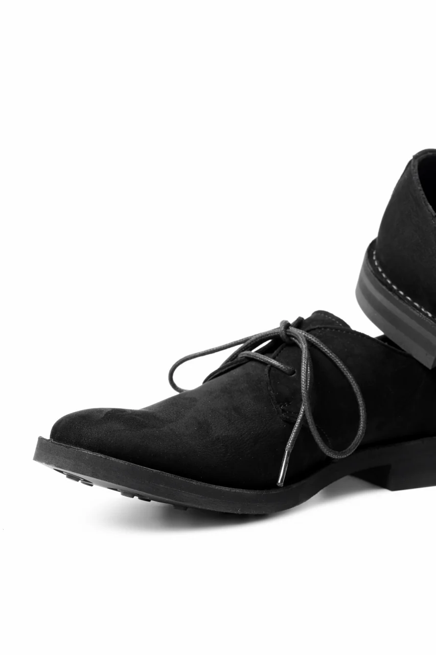 Y's for men PLAIN TOE SHOES / NUBUCK LEATHER (BLACK) - Image 16