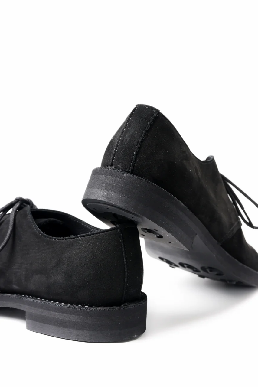 Y's for men PLAIN TOE SHOES / NUBUCK LEATHER (BLACK) - Image 18