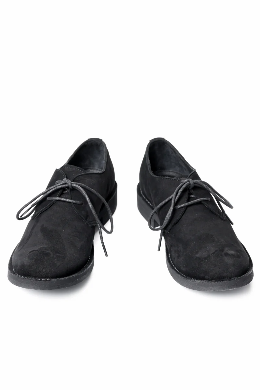 Y's for men PLAIN TOE SHOES / NUBUCK LEATHER (BLACK) - Image 3