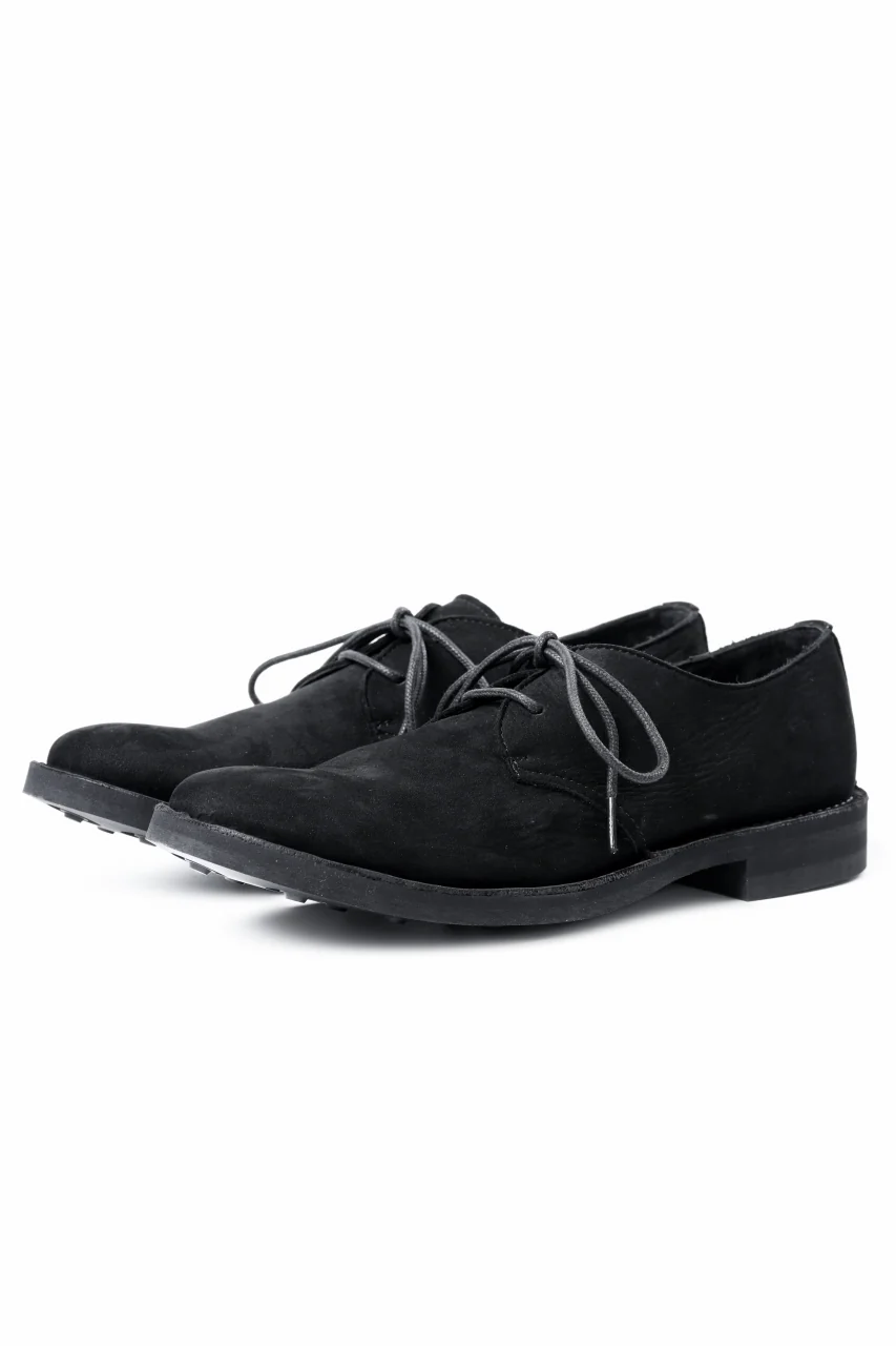 Y's for men PLAIN TOE SHOES / NUBUCK LEATHER (BLACK) - Image 5