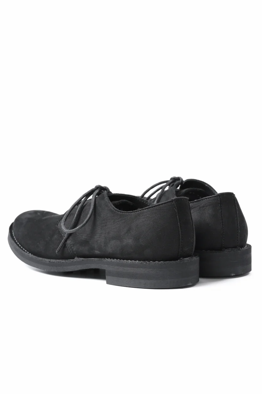 Y's for men PLAIN TOE SHOES / NUBUCK LEATHER (BLACK) - Image 6