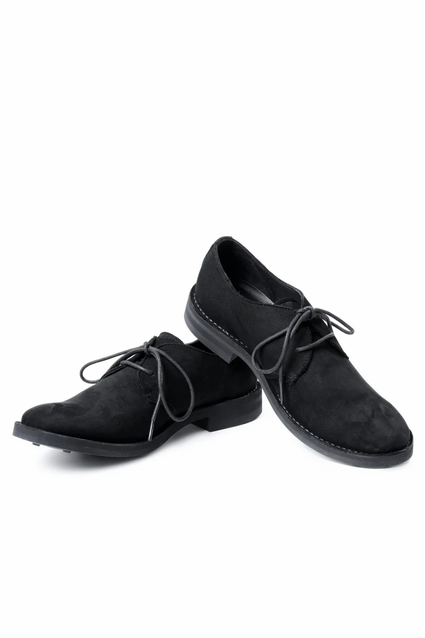 Y's for men PLAIN TOE SHOES / NUBUCK LEATHER (BLACK) - Image 7