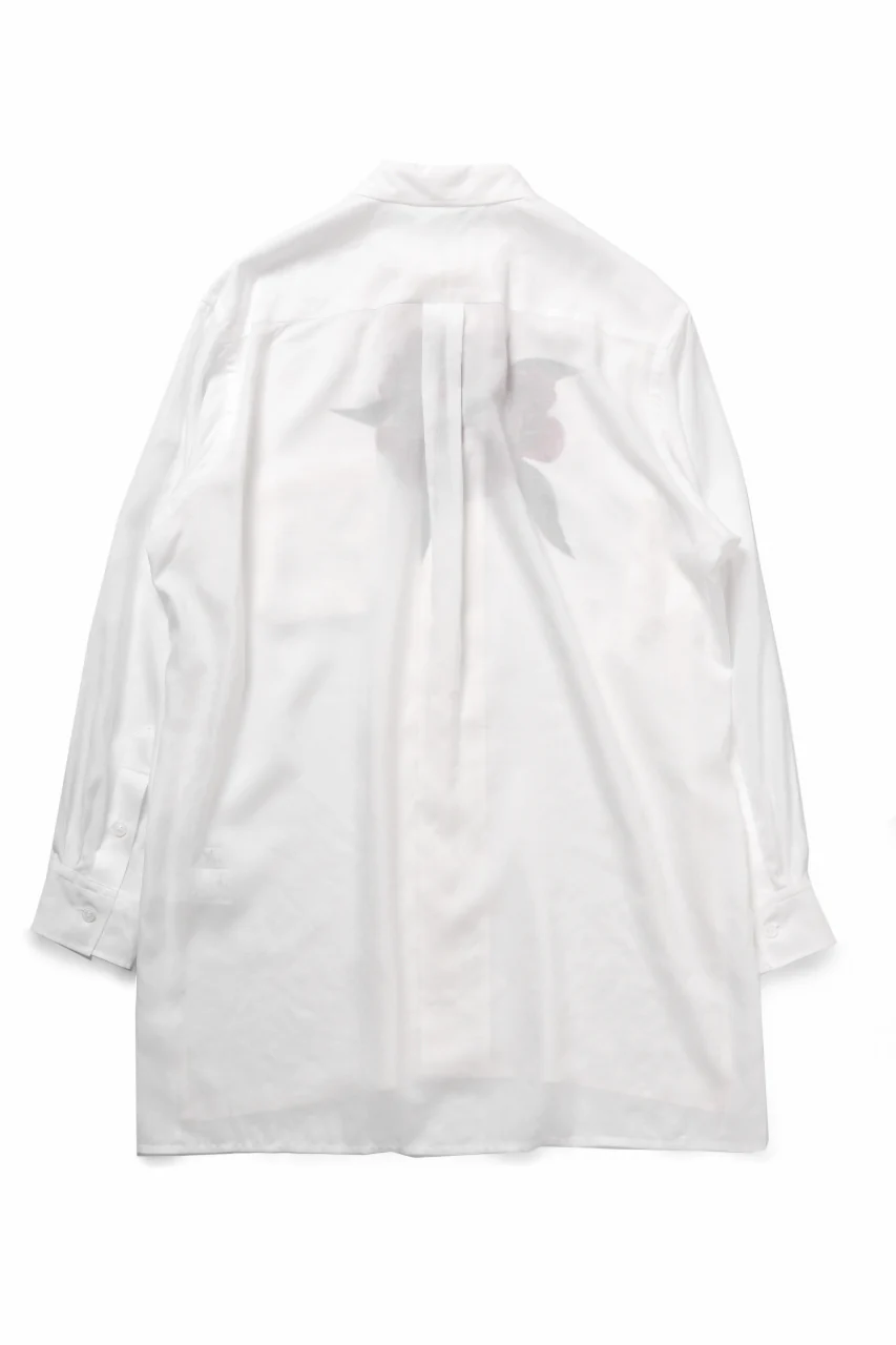 Y's for men REGULAR COLLAR SHIRT WITH RED FLOWER PRINT (WHITE) - Image 2