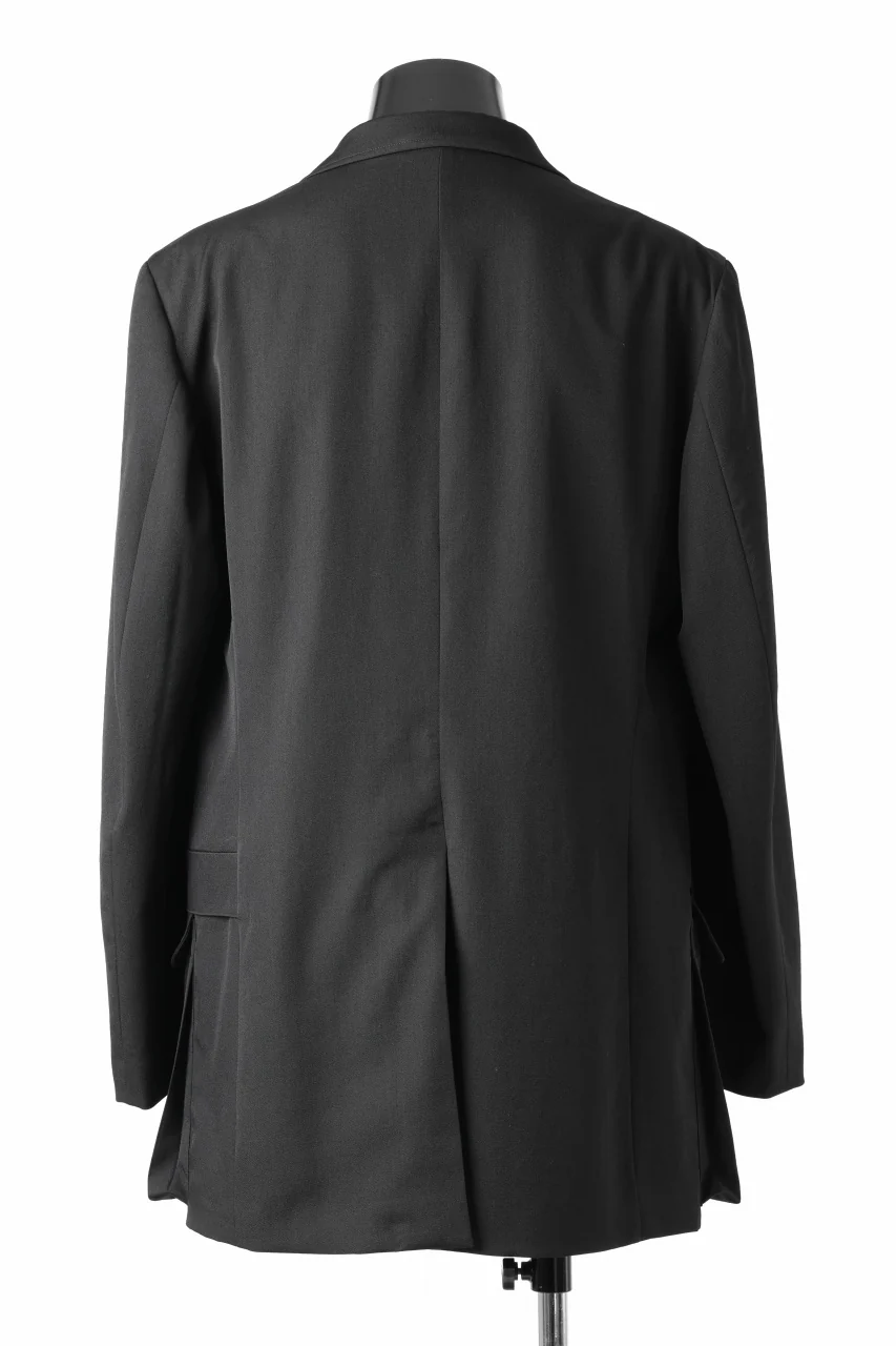 Y's for men SHAVED CLOTH JACKET / WRINKLED GABARDINE (BLACK) - Image 10