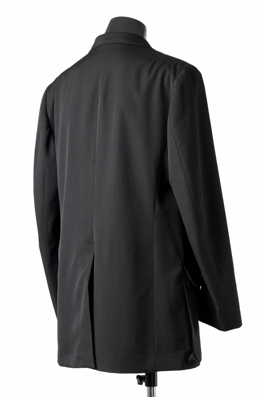 Y's for men SHAVED CLOTH JACKET / WRINKLED GABARDINE (BLACK) - Image 11