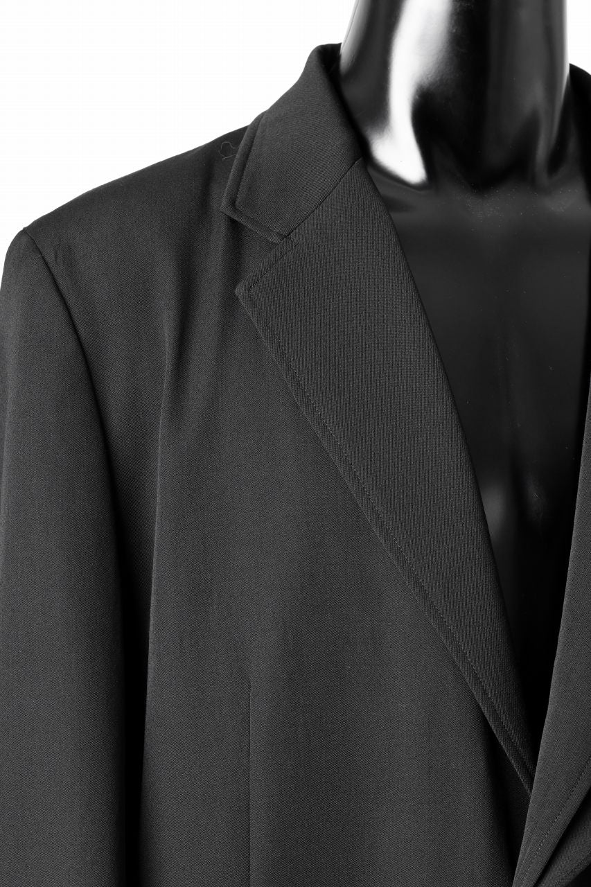 Y's for men SHAVED CLOTH JACKET / WRINKLED GABARDINE (BLACK) - Image 17