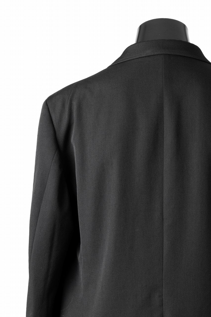 Y's for men SHAVED CLOTH JACKET / WRINKLED GABARDINE (BLACK) - Image 23