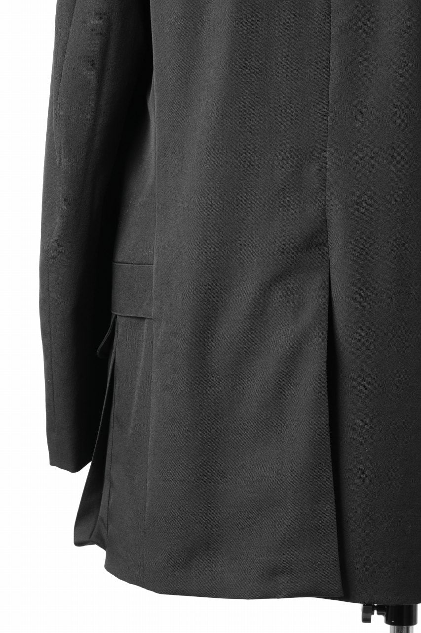 Y's for men SHAVED CLOTH JACKET / WRINKLED GABARDINE (BLACK) - Image 24