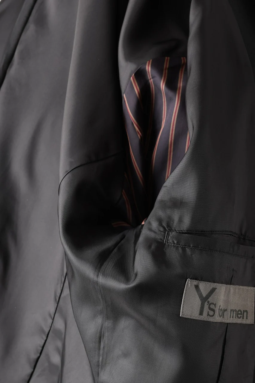 Y's for men SHAVED CLOTH JACKET / WRINKLED GABARDINE (BLACK) - Image 25