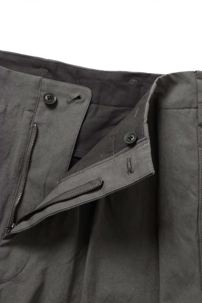 Y's for men SIDE TAPE DETAIL PANTS / COTTON POPLIN (GRAY) - Image 10