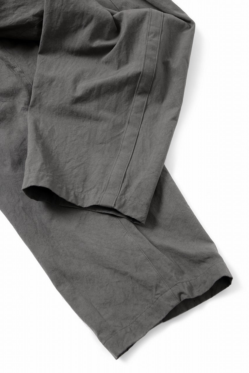 Y's for men SIDE TAPE DETAIL PANTS / COTTON POPLIN (GRAY) - Image 11