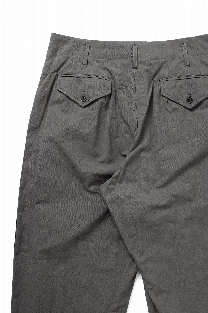 Y's for men SIDE TAPE DETAIL PANTS / COTTON POPLIN (GRAY) - Image 12