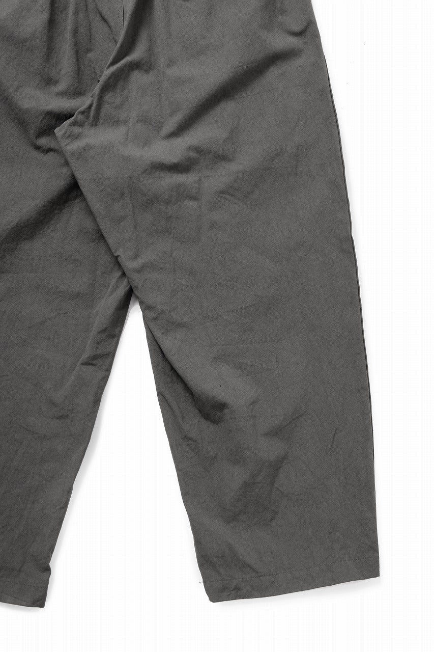 Y's for men SIDE TAPE DETAIL PANTS / COTTON POPLIN (GRAY) - Image 13
