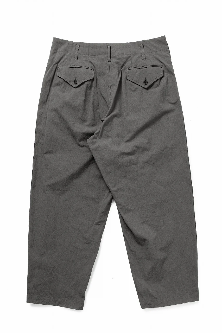 Y's for men SIDE TAPE DETAIL PANTS / COTTON POPLIN (GRAY) - Image 4