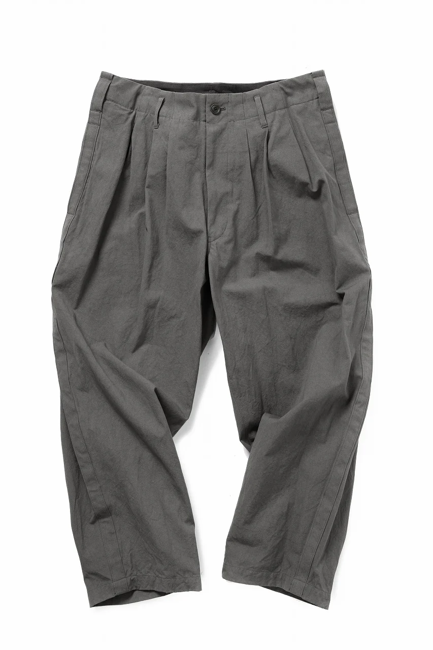 Y's for men SIDE TAPE DETAIL PANTS / COTTON POPLIN (GRAY) - Image 5