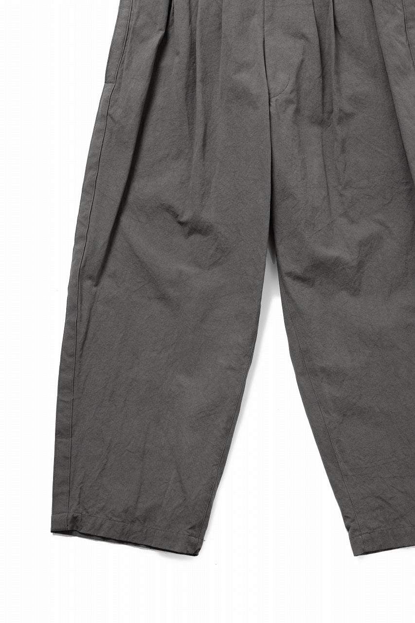 Y's for men SIDE TAPE DETAIL PANTS / COTTON POPLIN (GRAY) - Image 7