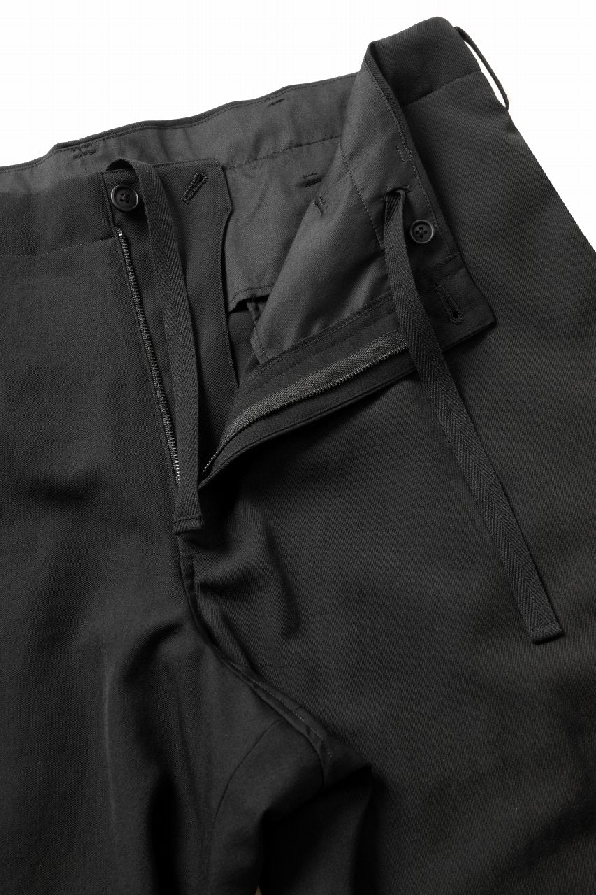 Y's for men SIDE TUCK CARGO POCKET PANTS / WRINKLED GABARDINE (BLACK) - Image 18