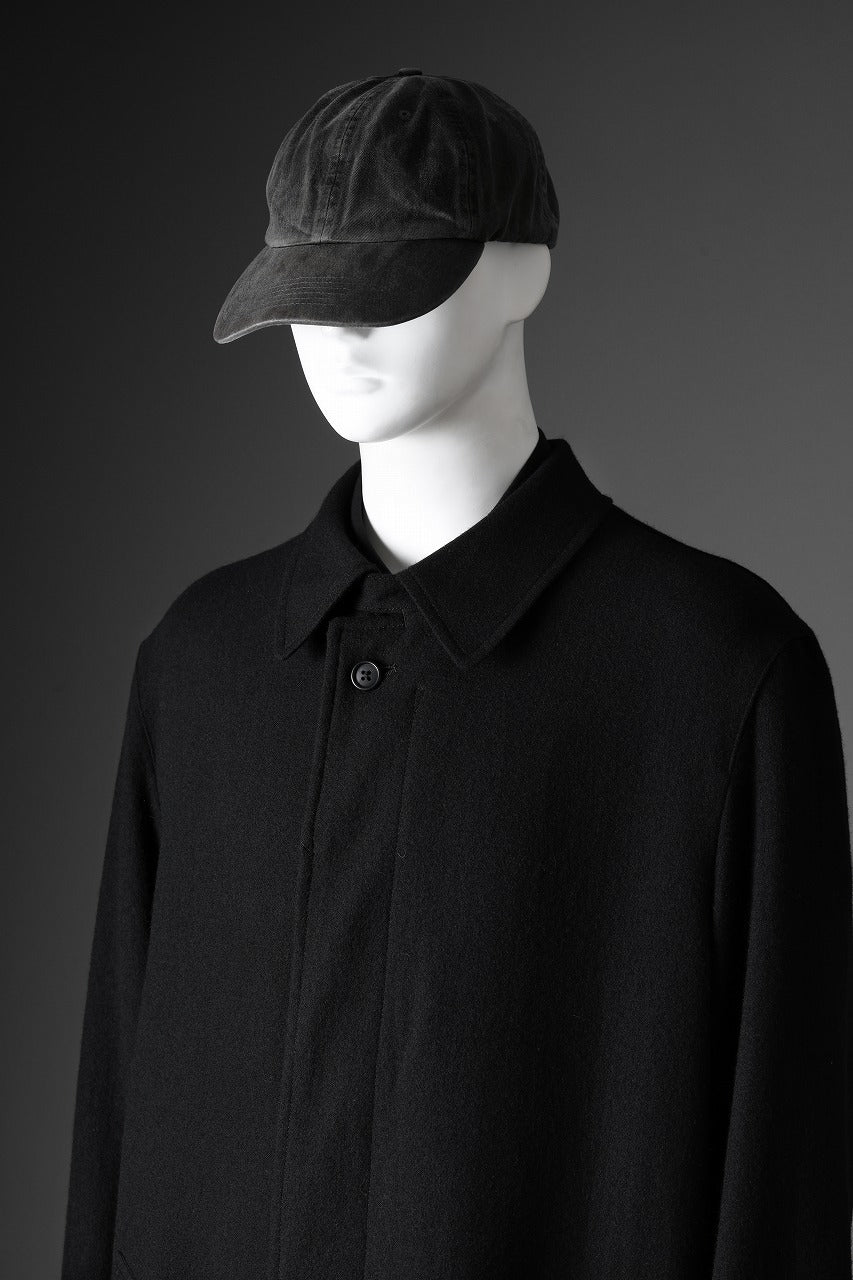Y's for men  SOUTIEN COLLAR COAT / SMOOTH FLANNEL (BLACK) - Image 28