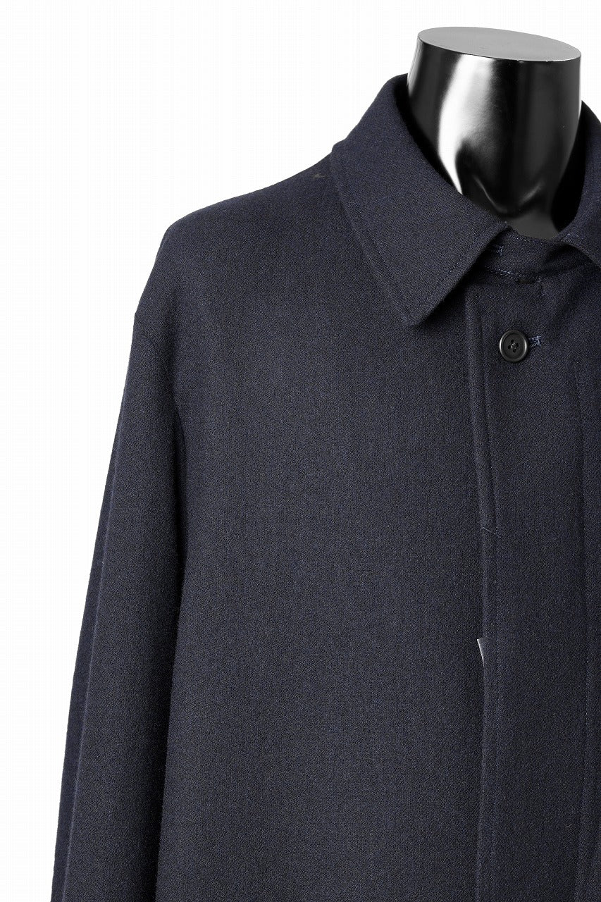 Y's for men  SOUTIEN COLLAR COAT / SMOOTH FLANNEL (NAVY) - Image 14
