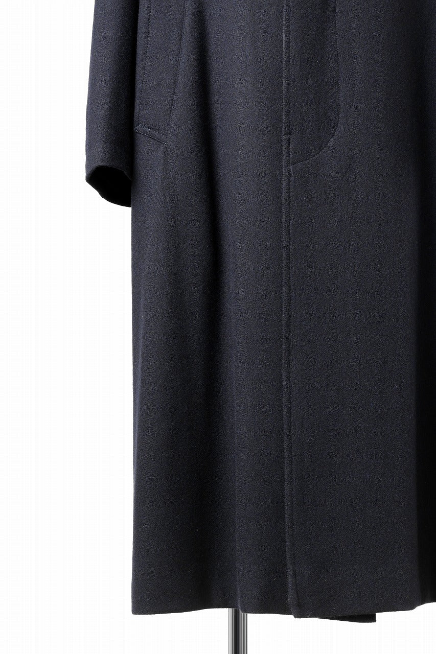 Y's for men  SOUTIEN COLLAR COAT / SMOOTH FLANNEL (NAVY) - Image 15