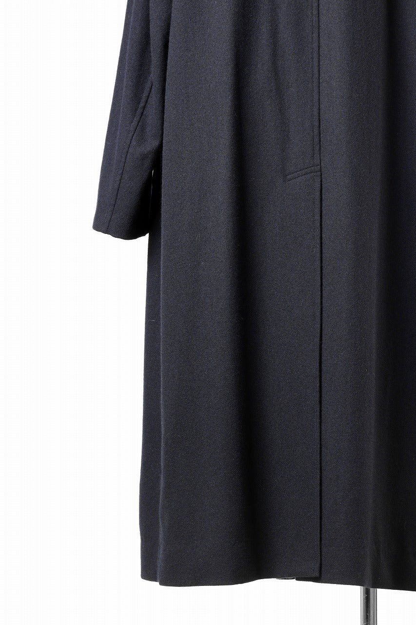 Y's for men  SOUTIEN COLLAR COAT / SMOOTH FLANNEL (NAVY) - Image 20