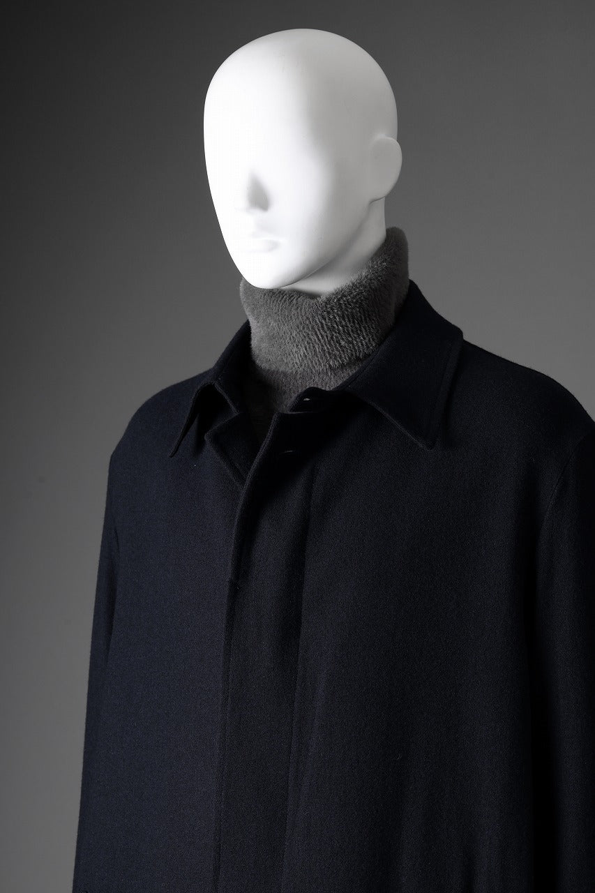 Y's for men  SOUTIEN COLLAR COAT / SMOOTH FLANNEL (NAVY) - Image 29