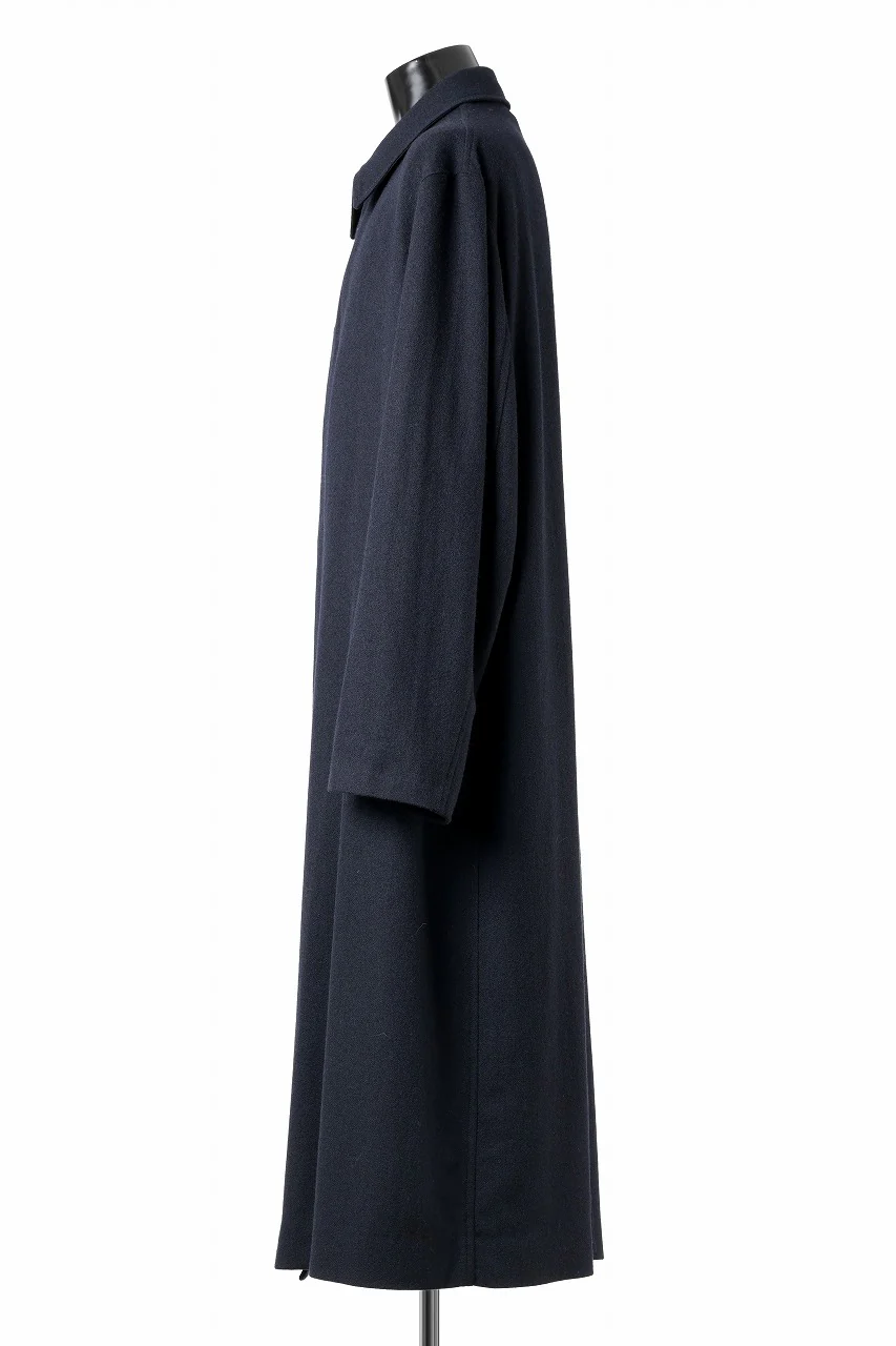 Y's for men  SOUTIEN COLLAR COAT / SMOOTH FLANNEL (NAVY) - Image 3