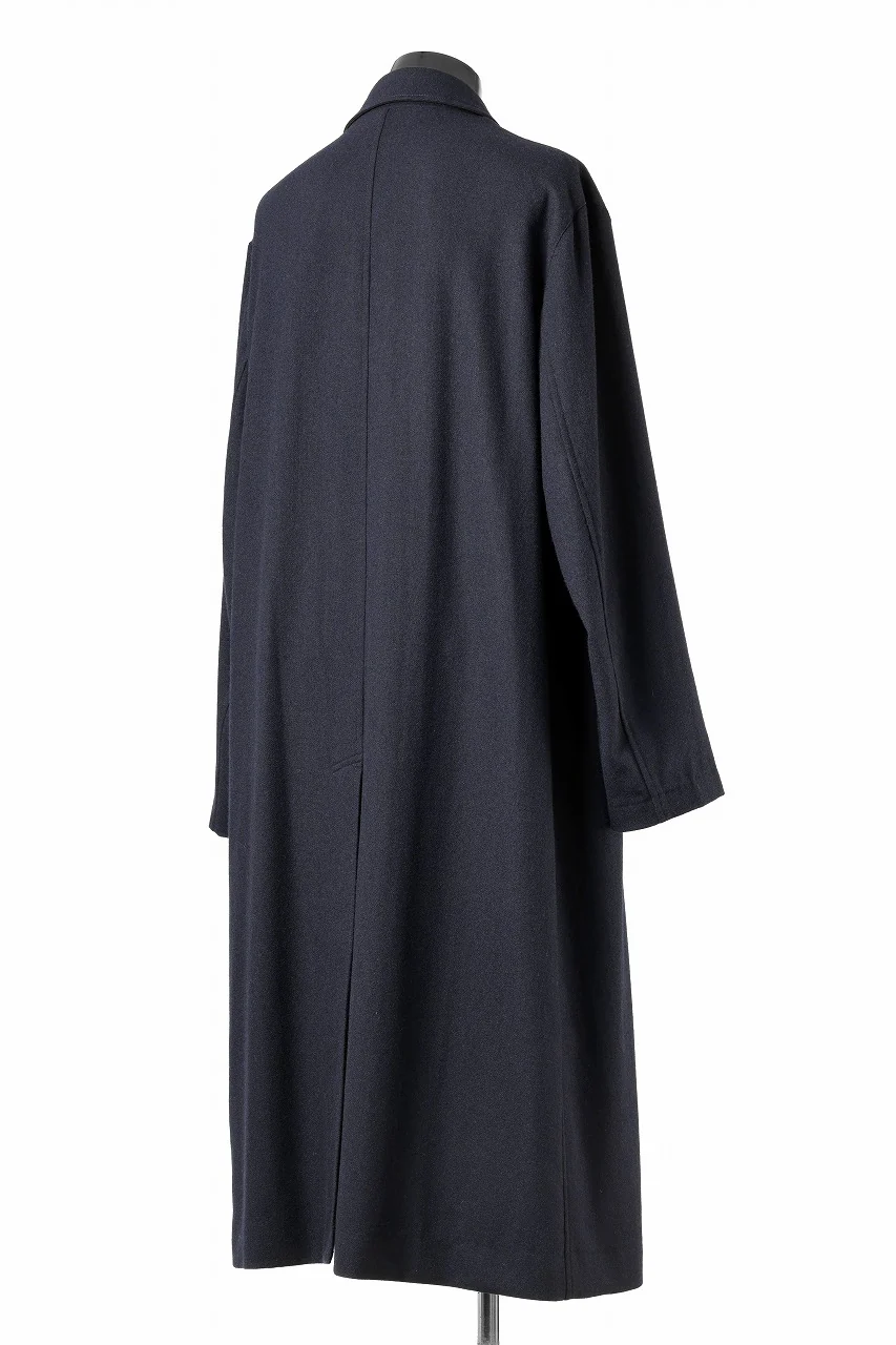 Y's for men  SOUTIEN COLLAR COAT / SMOOTH FLANNEL (NAVY) - Image 6