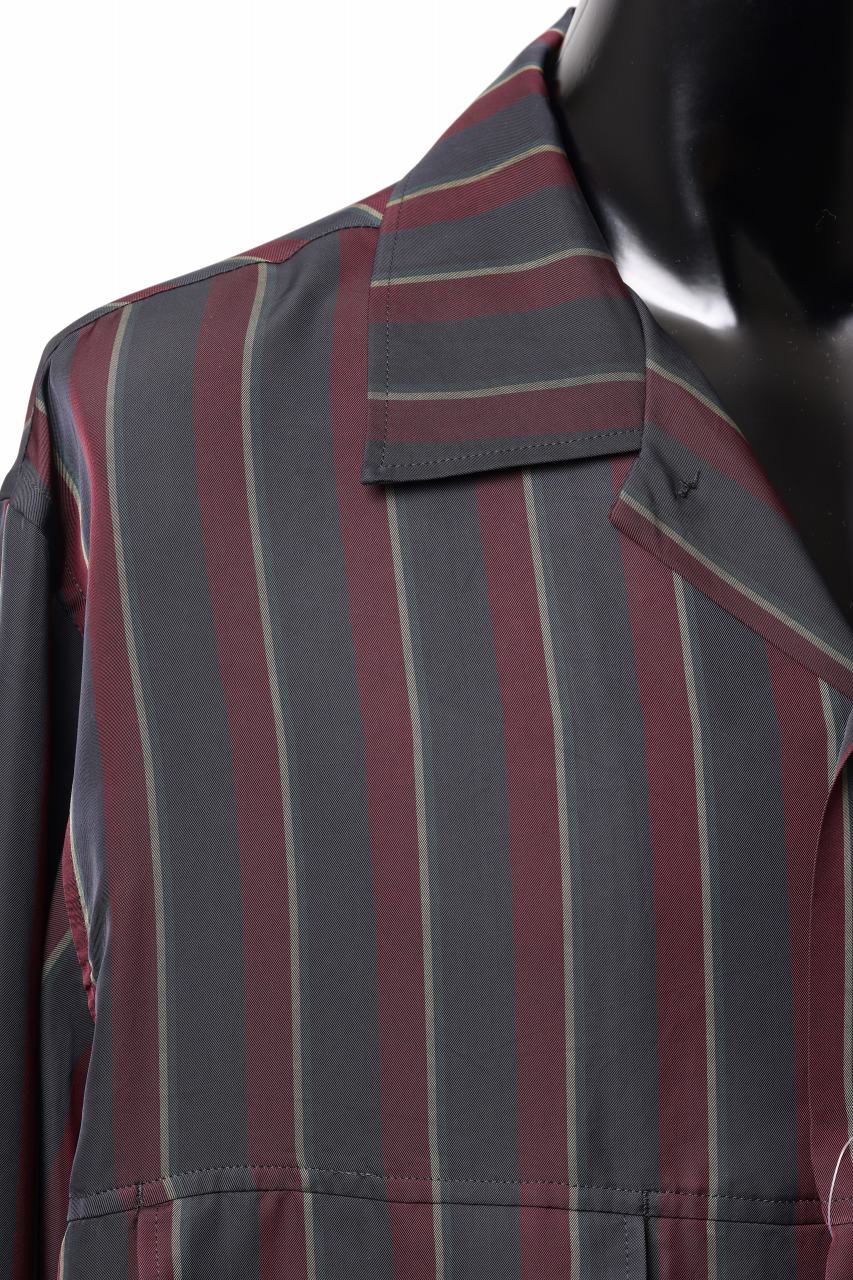Y's for men STRIPE SHIRT with FLAP POCKET / PIGMENT DYED CUPRA (BLACK) - Image 9
