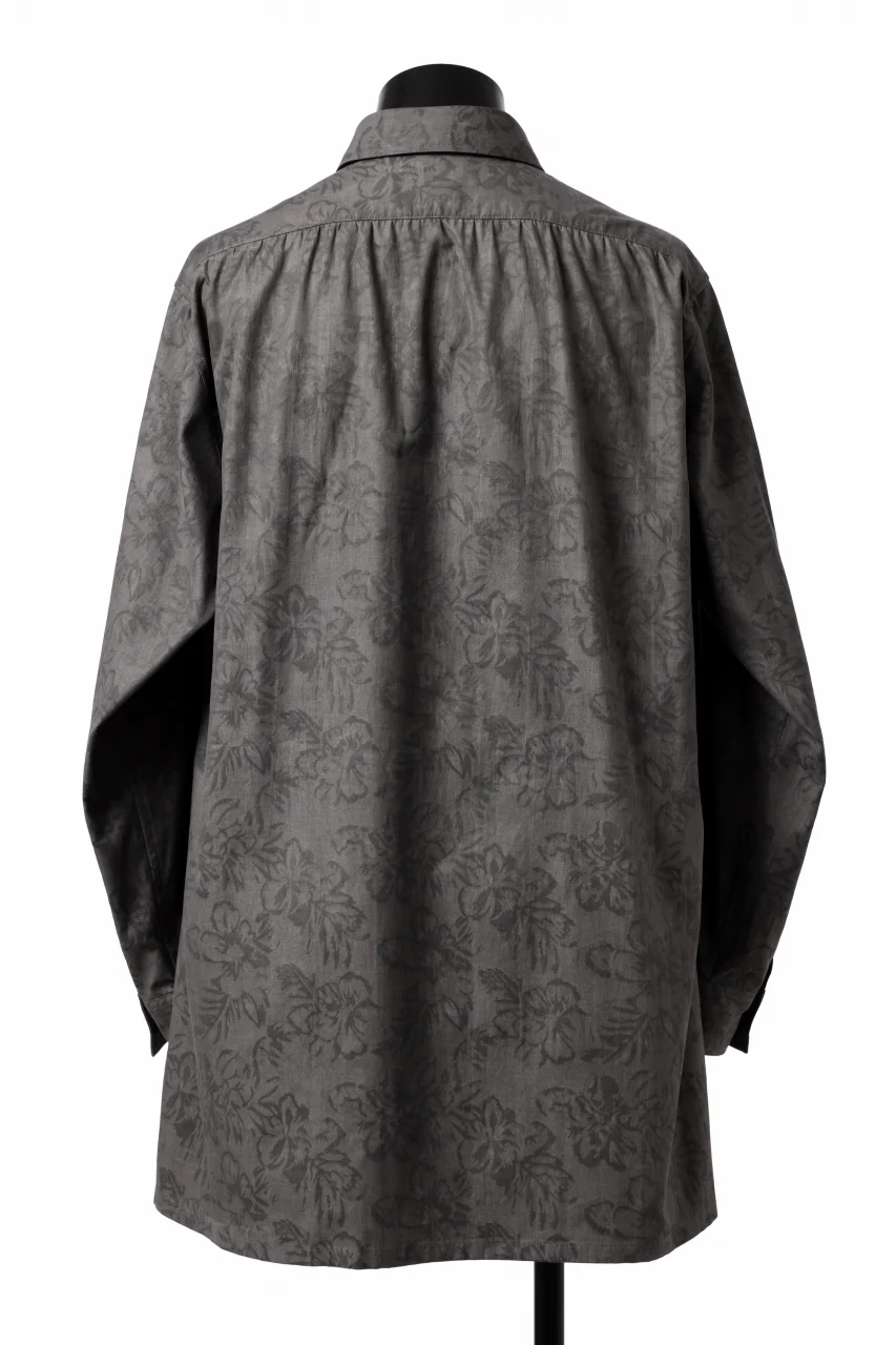 Y's for men SUMI-INK DYED FLORAL JACQUARD SHIRT (BLACK) - Image 10