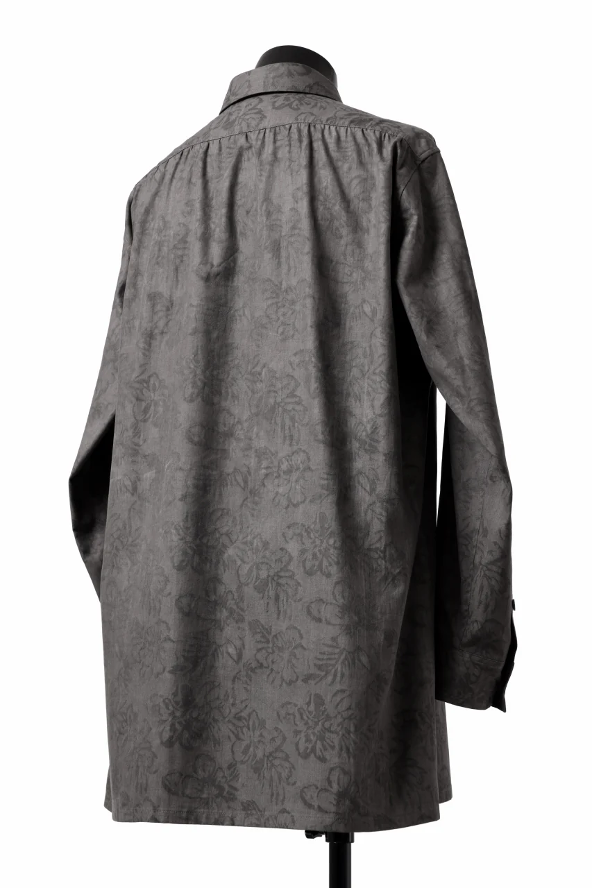 Y's for men SUMI-INK DYED FLORAL JACQUARD SHIRT (BLACK) - Image 11