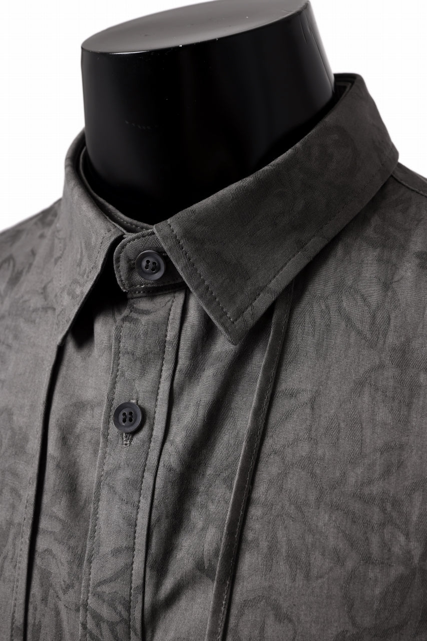 Y's for men SUMI-INK DYED FLORAL JACQUARD SHIRT (BLACK) - Image 16